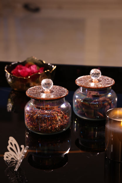 Rosegold Royal With Silver: Jar With Lid