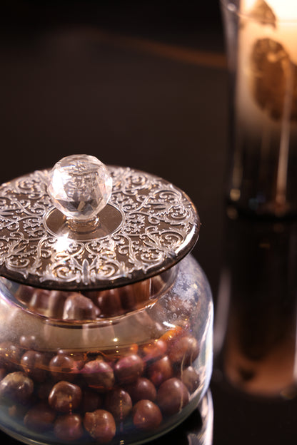 Gray Royal With Silver: Jar With Lid