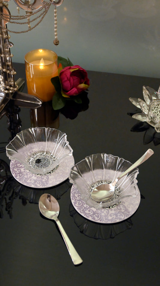 Imperial White: Flower Bowl (Set Of 2)