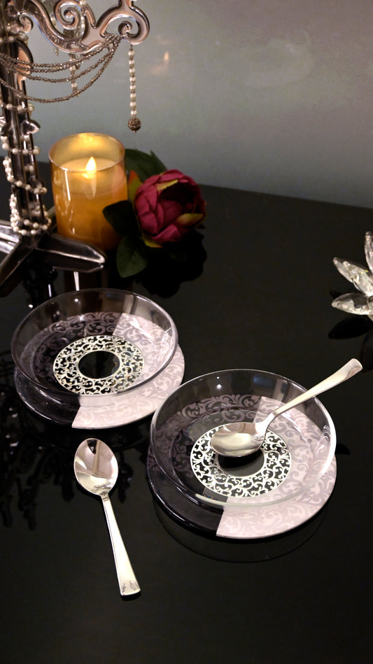 Imperial Black & White: Bowl (Set Of 2)