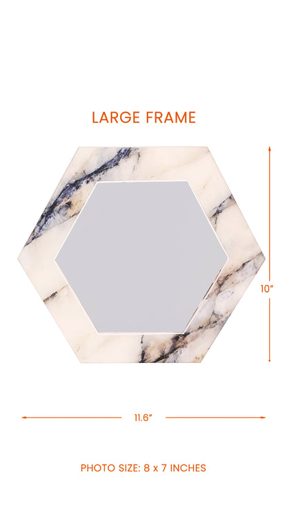 Italian Marble: Hexagonal Photo Frame