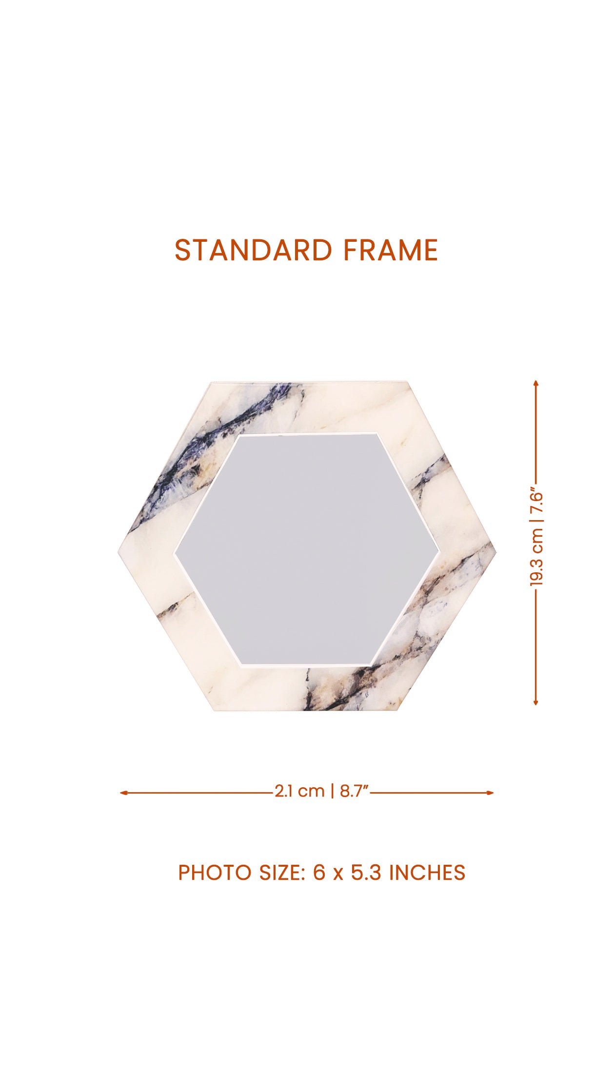 Italian Marble: Hexagonal Photo Frame