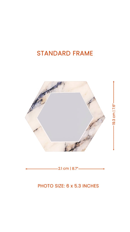 Italian Marble: Hexagonal Photo Frame