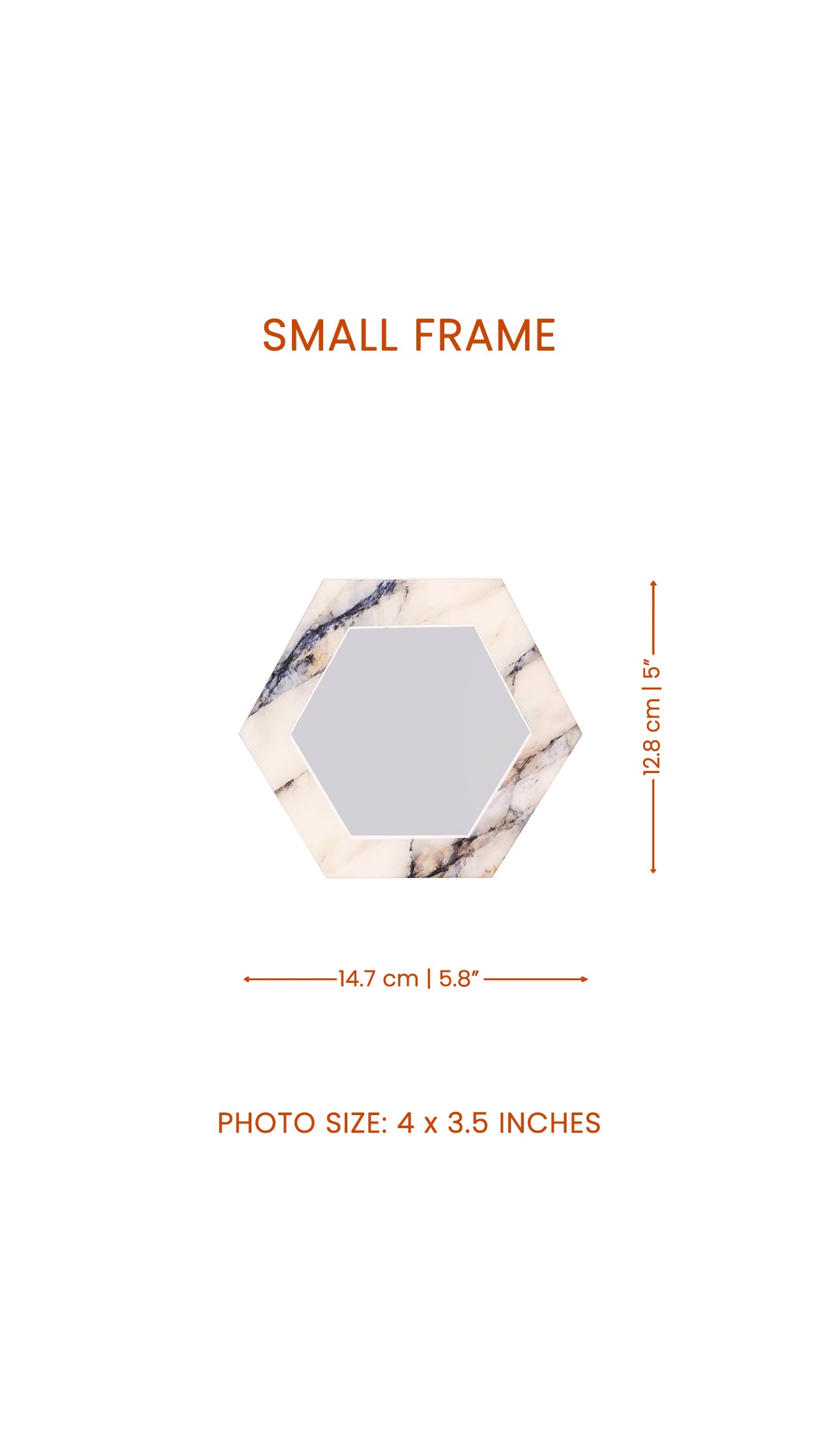 Italian Marble: Hexagonal Photo Frame