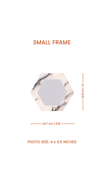 Italian Marble: Hexagonal Photo Frame