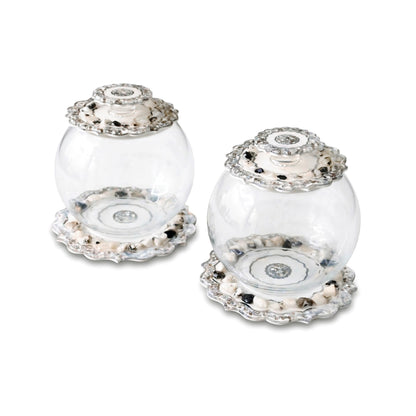 Rose Stones White: Jar With Lid (Set Of 1)
