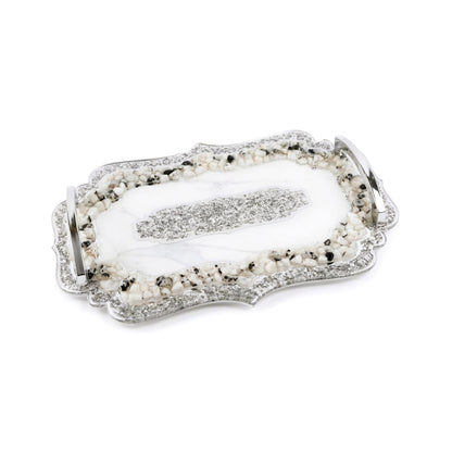 Rose Stones White: Tray