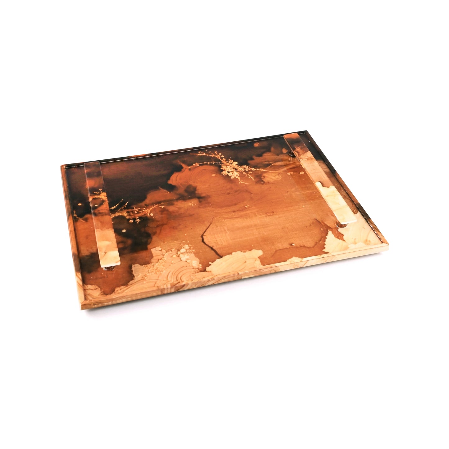 Golden Fade: Rectangular Border Tray