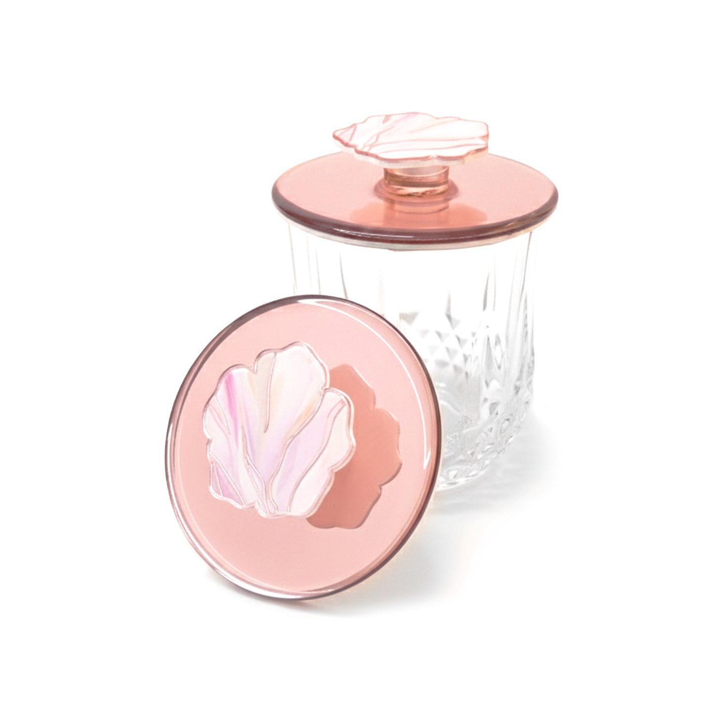 Pink Bloom: Lids (Set Of 2)