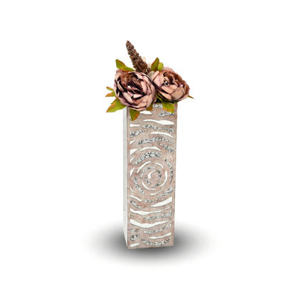 Lotus & Rosette Peach: Long Vase