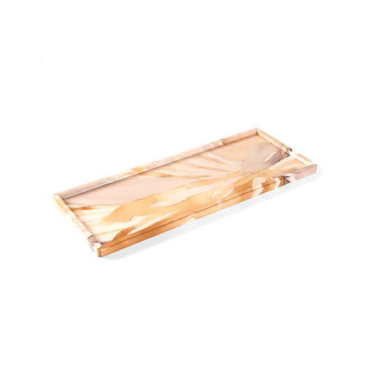 Golden Bloom: Rectangular Platter