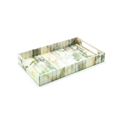 Fluted Marble Green: Medium 4 Wall Tray