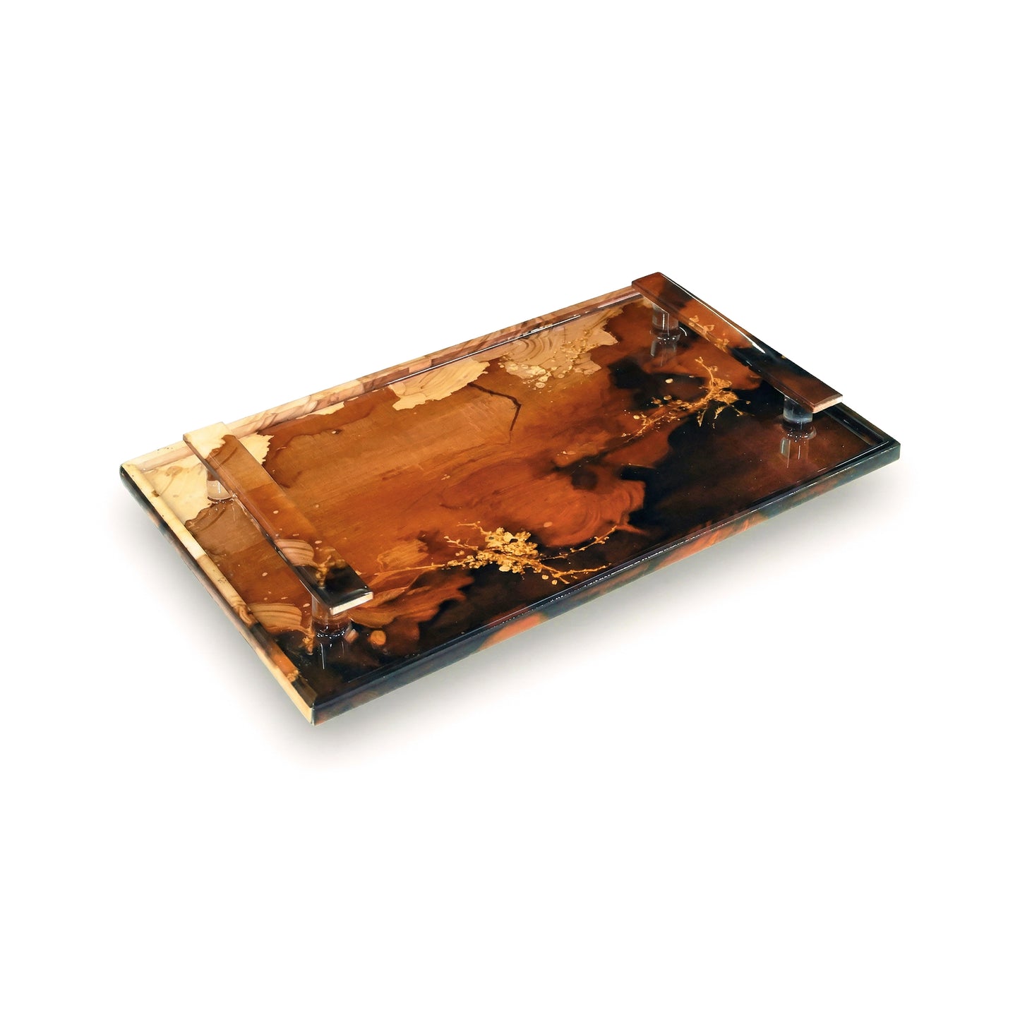 Golden Fade: Rectangular Border Tray
