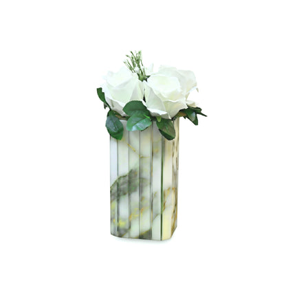 Fluted Marble Green: Flexi Vase