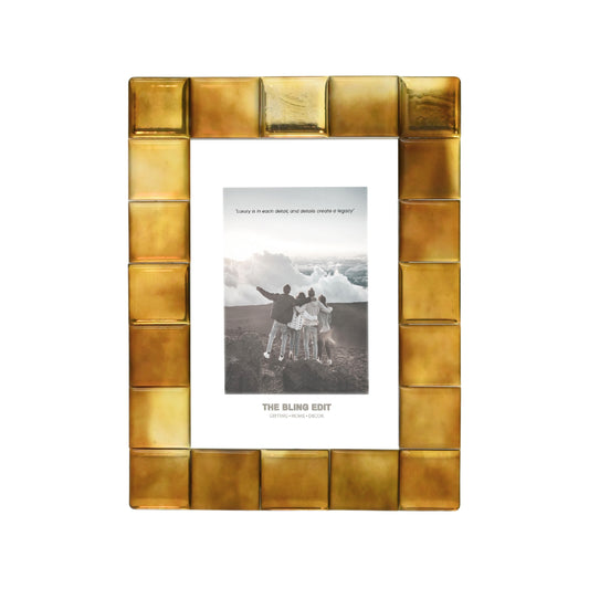 Metallic Gold: Blocks Photo Frame