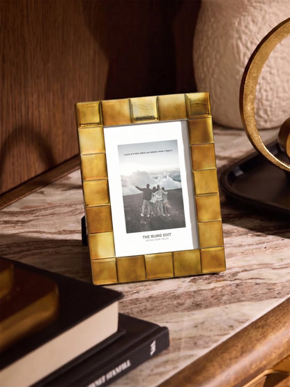 Metallic Gold: Blocks Photo Frame