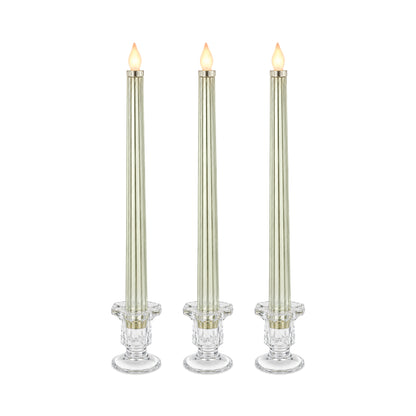 Metallic Light Green: Sleek Candle