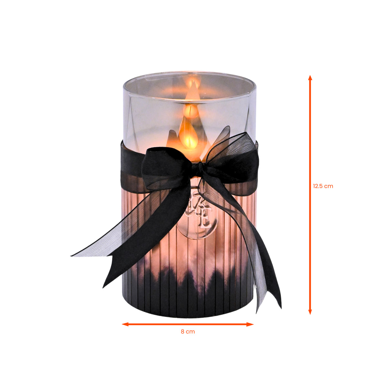 Metallic Rosegold: Fluted Glass Candle