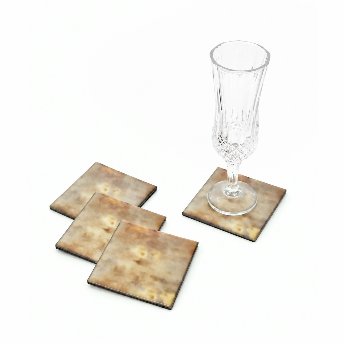Metallic Silver: Coasters (Set of 4)