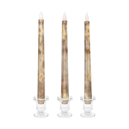 Metallic Silver: Sleek Candle