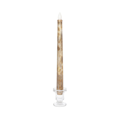 Metallic Silver: Sleek Candle