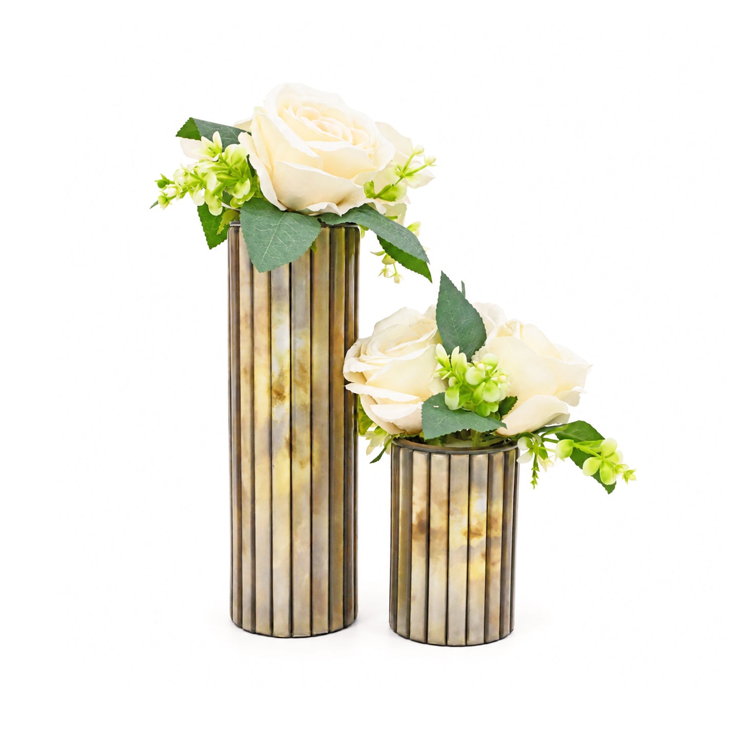 Metallic Silver: Bamboo Vase