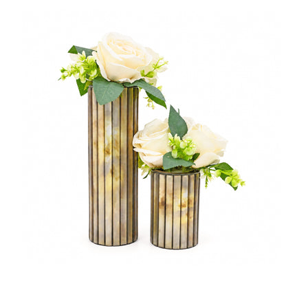 Metallic Silver: Bamboo Vase