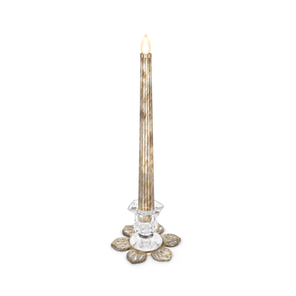 Metallic Silver: Flora Candle Stand