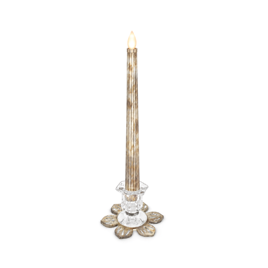 Metallic Silver: Flora Candle Stand