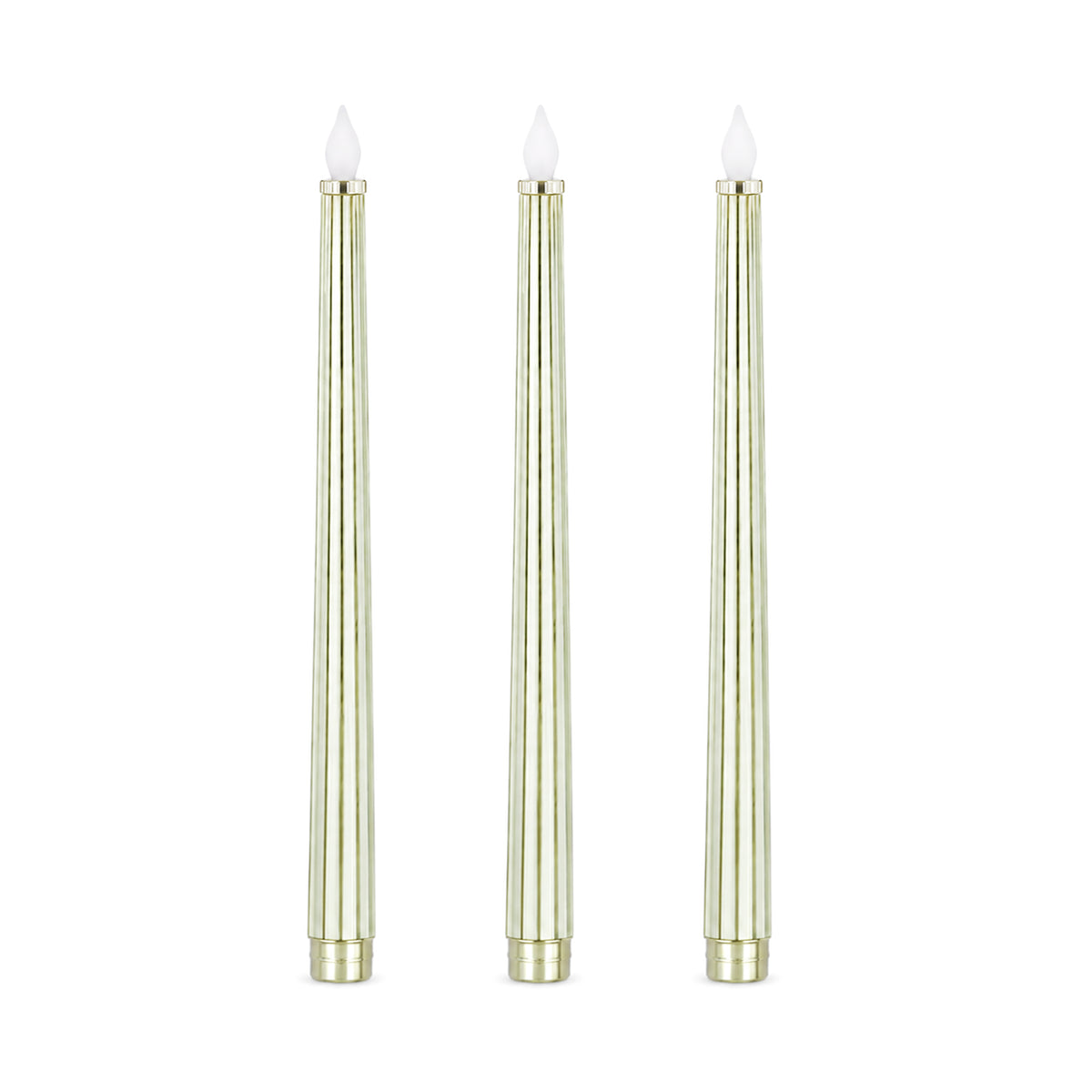 Metallic Light Green: Sleek Candle