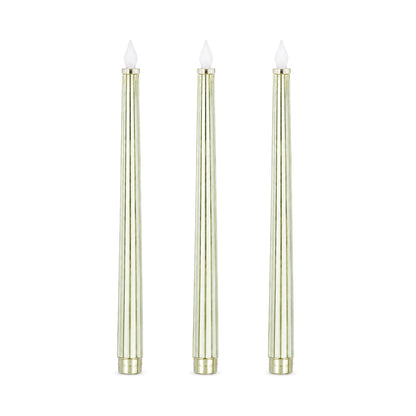Metallic Light Green: Sleek Candle