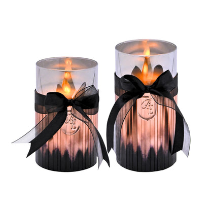 Metallic Rosegold: Fluted Glass Candle