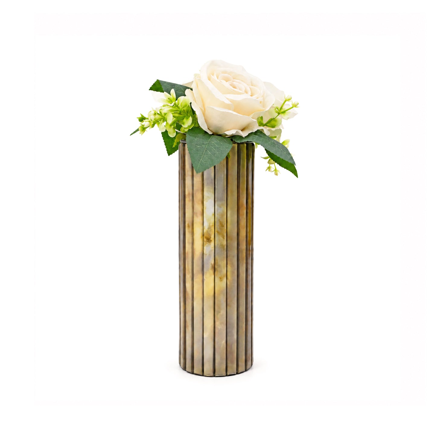 Metallic Silver: Bamboo Vase