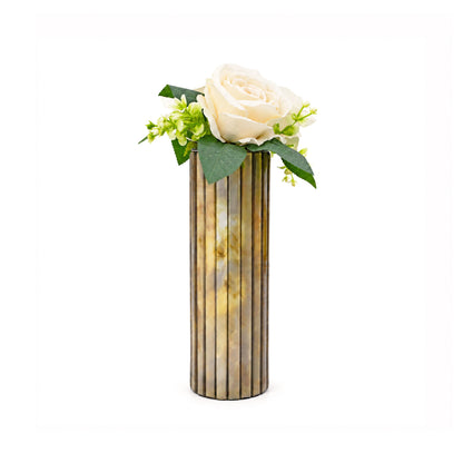 Metallic Silver: Bamboo Vase