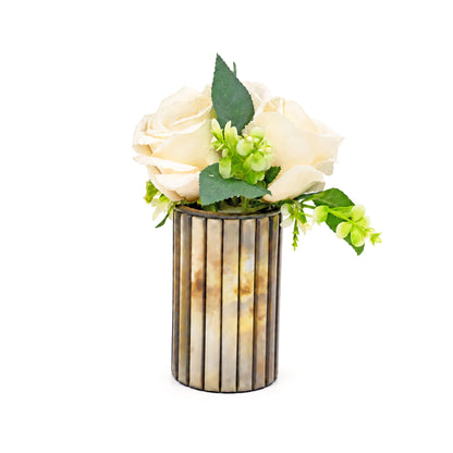 Metallic Silver: Bamboo Vase
