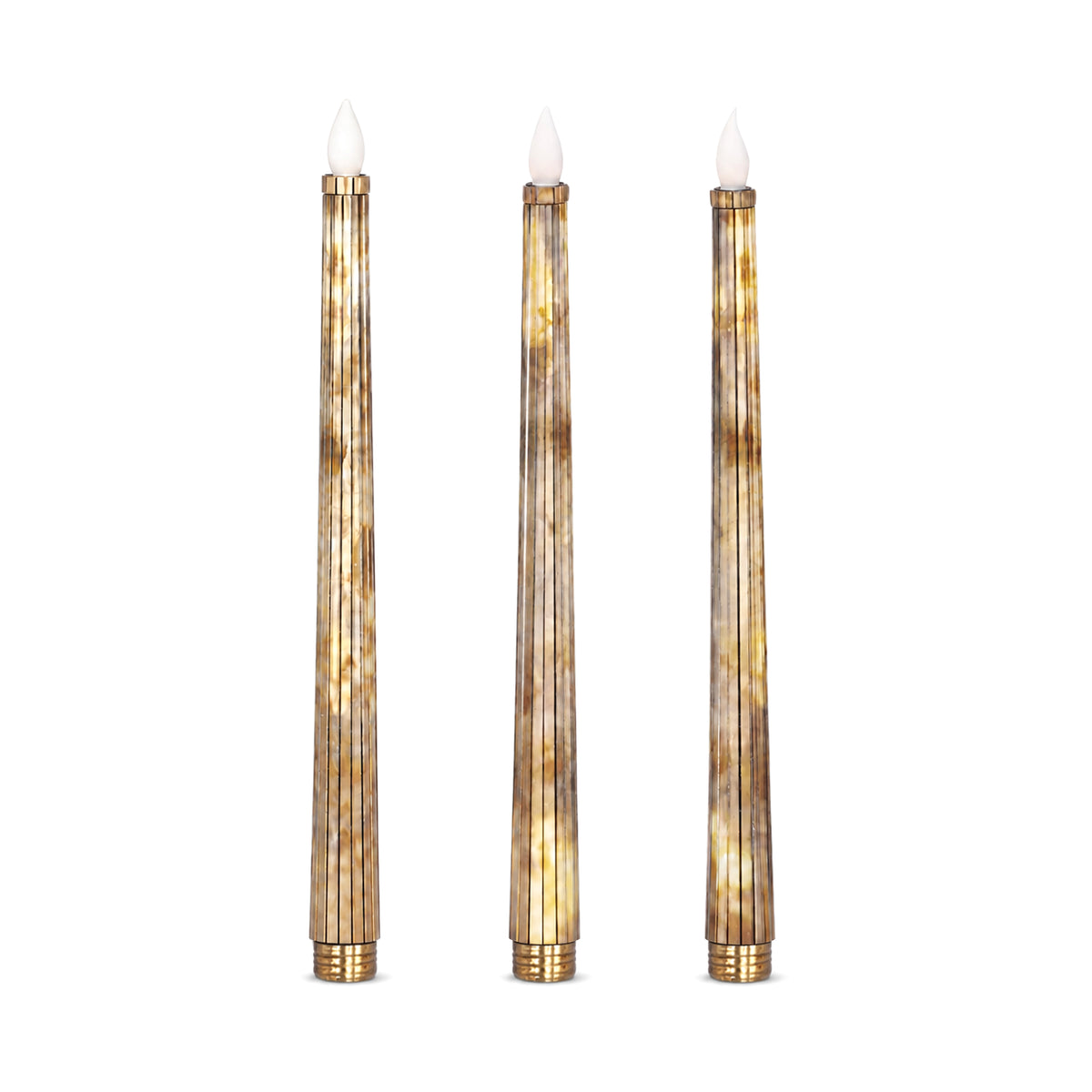Metallic Silver: Sleek Candle