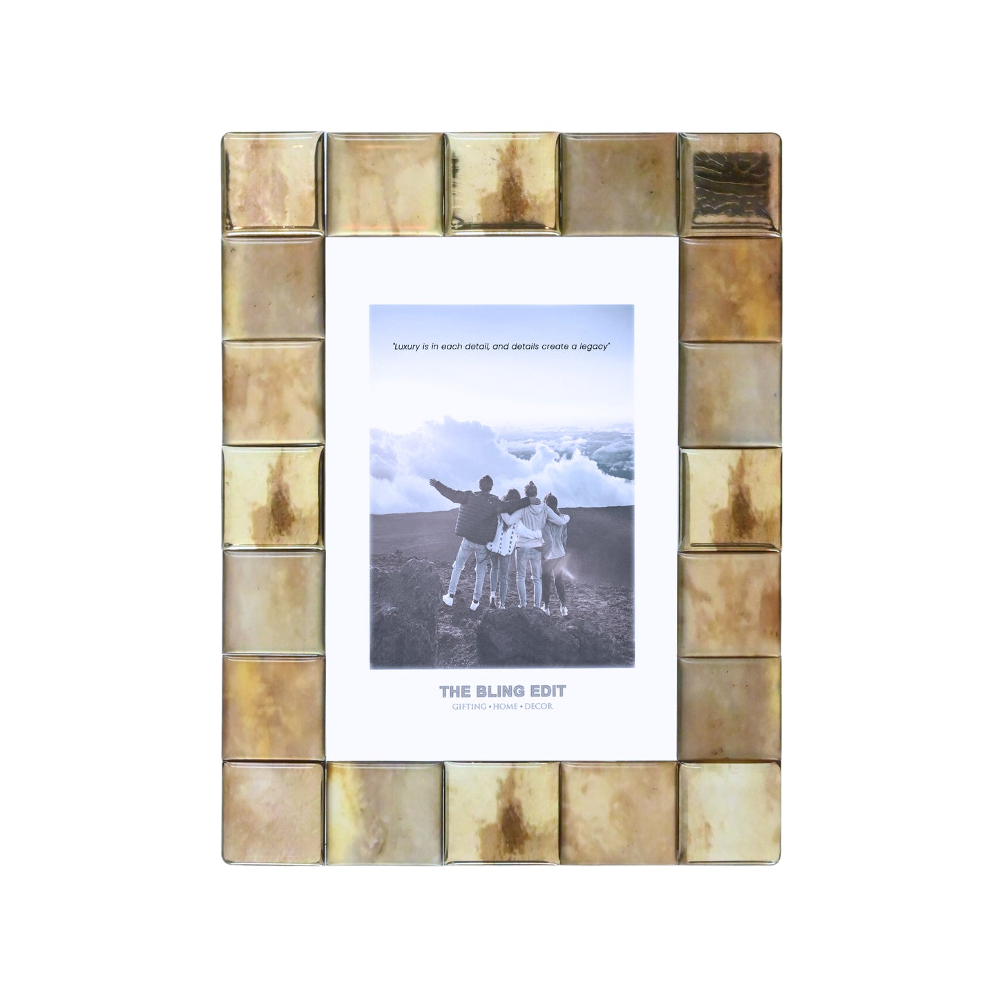 Metallic Silver: Blocks Photo Frame