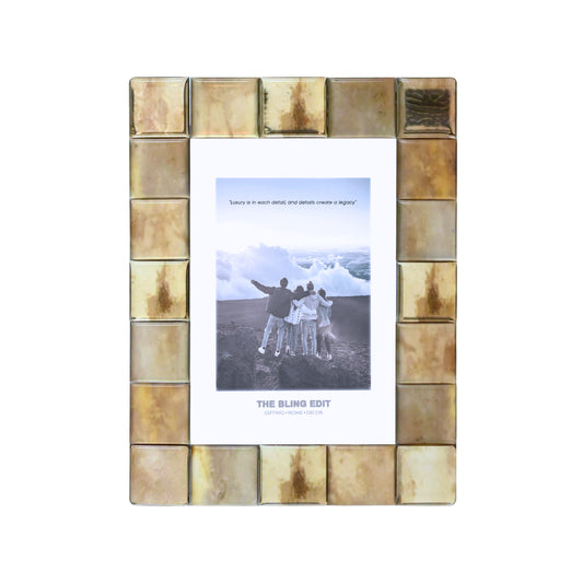 Metallic Silver: Blocks Photo Frame