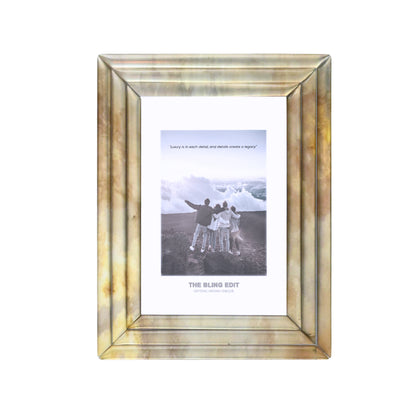 Metallic Silver: Stripes Photo Frame