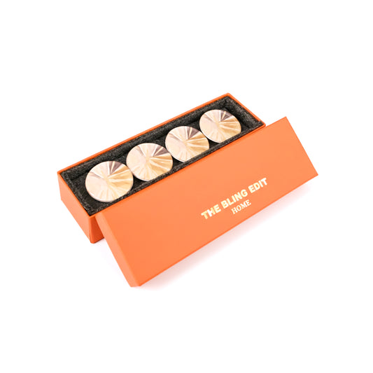 Golden Bloom: Napkin Ring (Set Of 4)