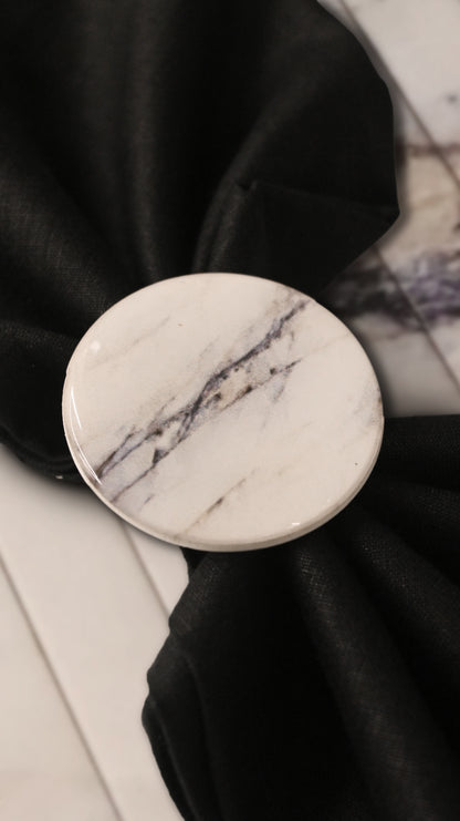 Italian Marble: Napkin Ring (Set of 4)