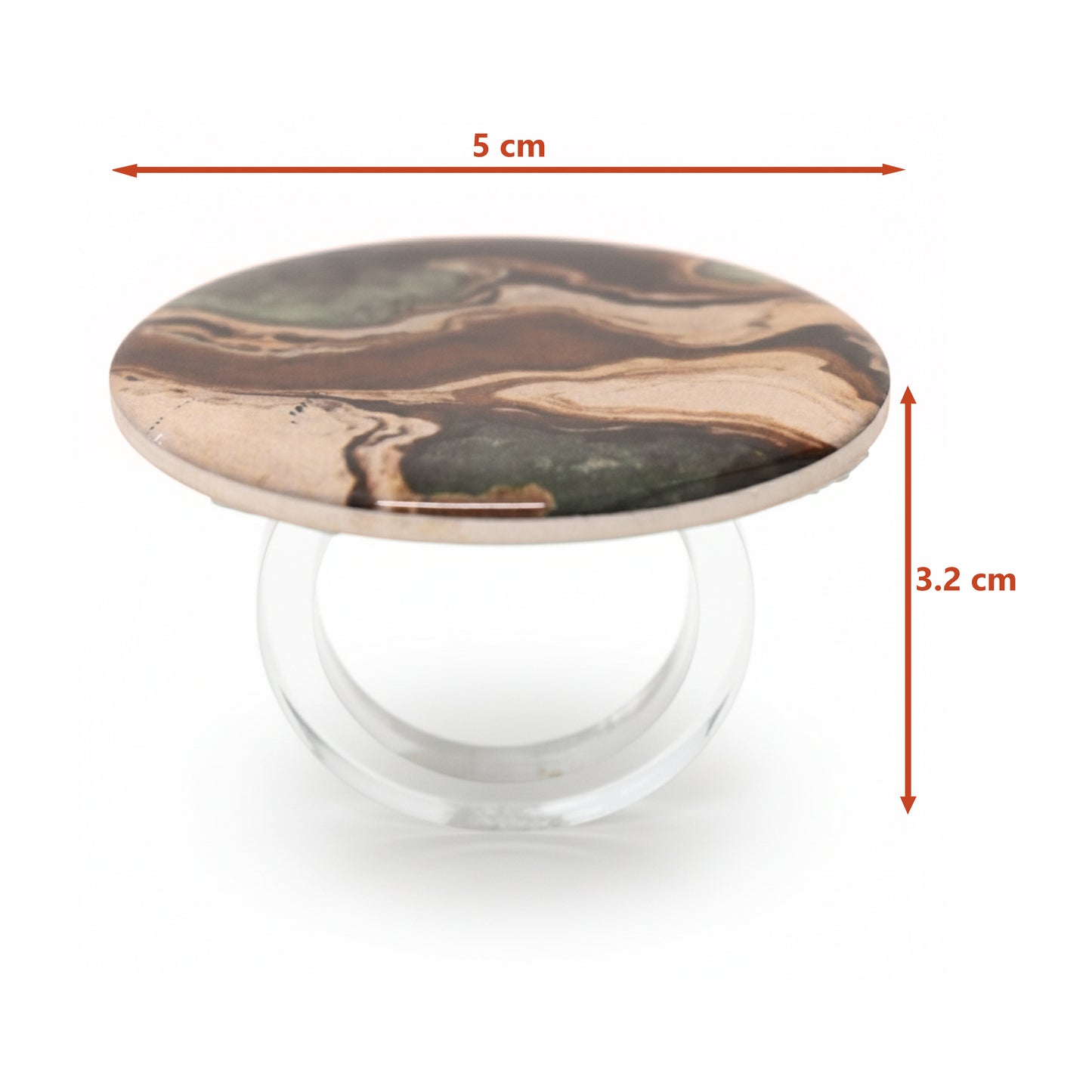 Earth Marble: Napkin Ring (Set of 4)