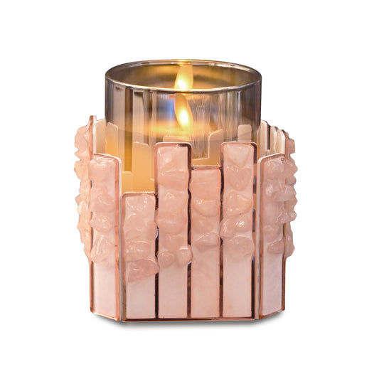 High-Low Stones Pink: Candle Stand