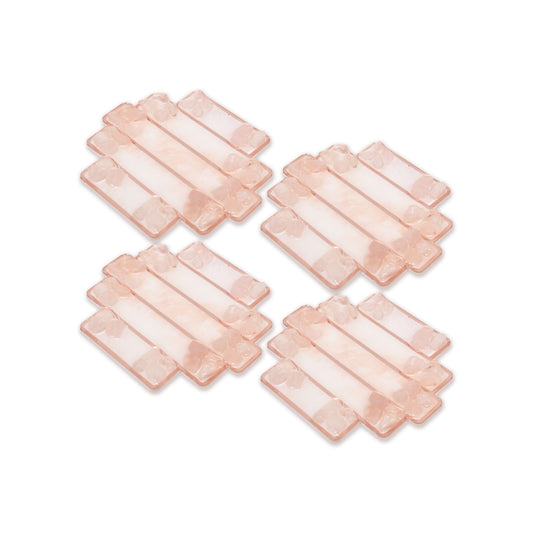 High-Low Stones Pink: Coaster (Set Of 4)