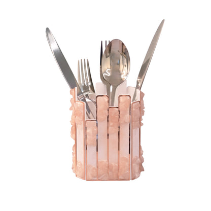 High-Low Stones Pink: Cutlery Holder