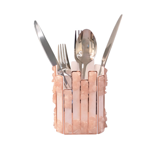 High-Low Stones Pink: Cutlery Holder