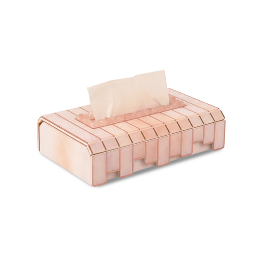 High-Low Stones Pink: Flexi Sleek Tissue Box