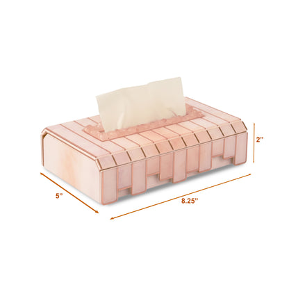 High-Low Stones Pink: Flexi Sleek Tissue Box