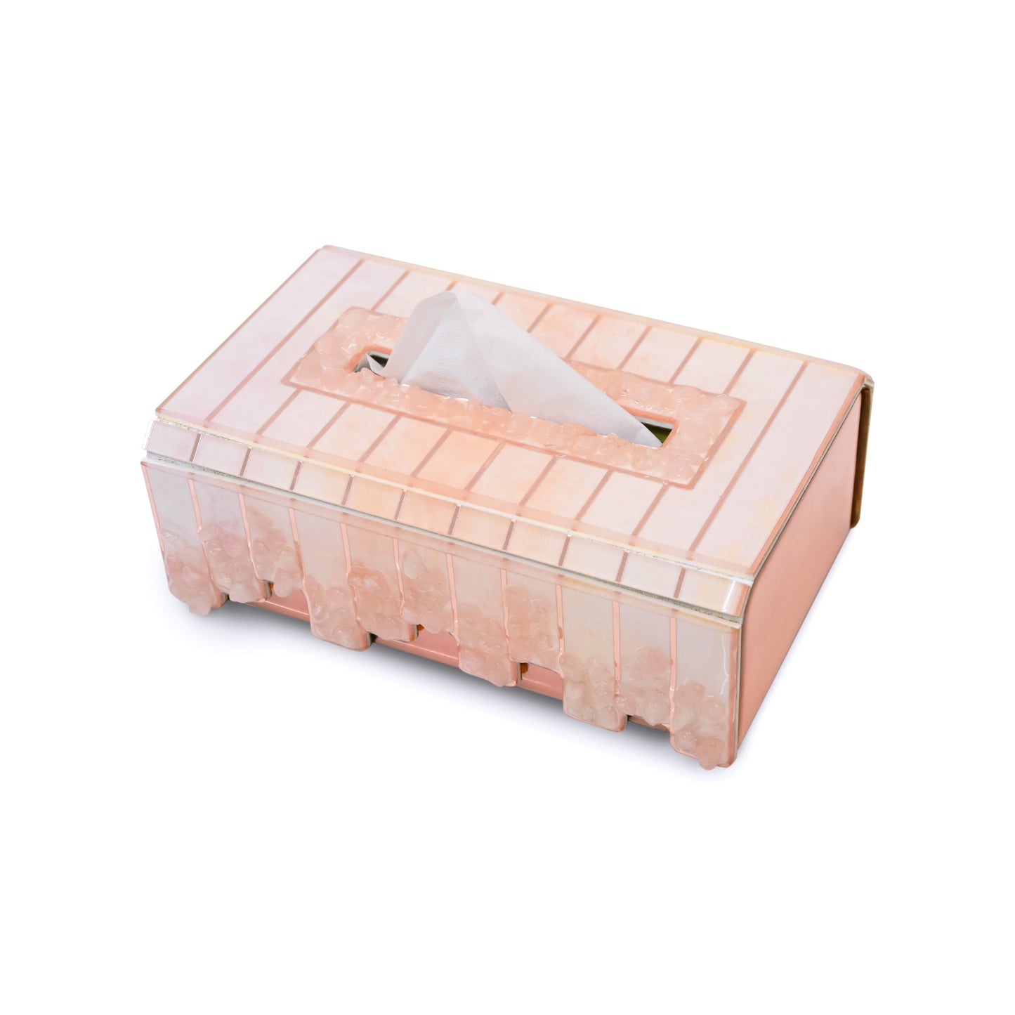 High-Low Stones Pink: Tissue Box