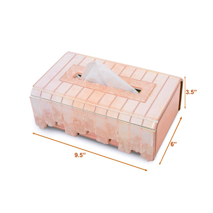 High-Low Stones Pink: Tissue Box